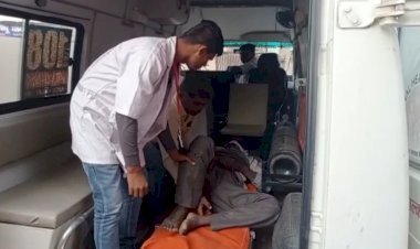 सड़क दुर्घटना में दो लोग गंभीर रूप से घायल, जिला चिकित्सालय रेफर