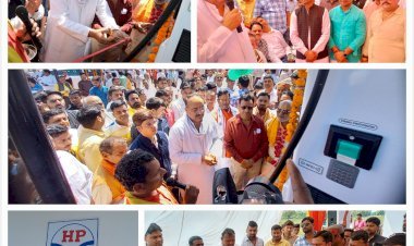 बाबा फीलिंग स्टेशन का राज्य मंत्री दिनेश प्रताप सिंह ने फीता काटकर किया उद्घाटन