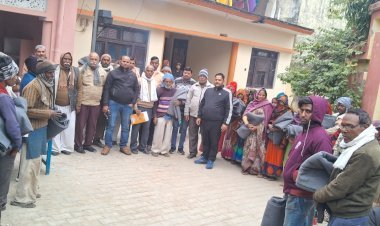 कड़ाके की ठण्ड को देखते हुए एकबार फिर 150 कंबलों का किया गया वितरण