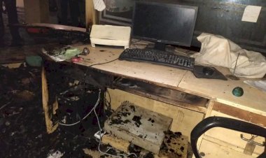 बैंक में शॉर्ट सर्किट से लगी आग, लाखों का हुआ नुकसान