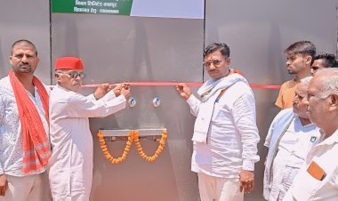पहरेमऊ चौराहे पर विधायक ने वाटर कूलर का फीता काटकर किया शुभारम्भ
