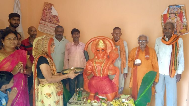 हनुमान मंदिर पर श्रीरामचरितमानस पाठ एवं भव्य भंडारे का किया गया आयोजन