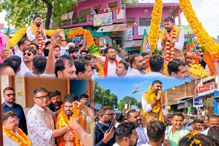 51 किलो की माला, बुलडोजर से पुष्पवर्षा… दिनेश राठौर के स्वागत में दिखा जबरदस्त उत्साह