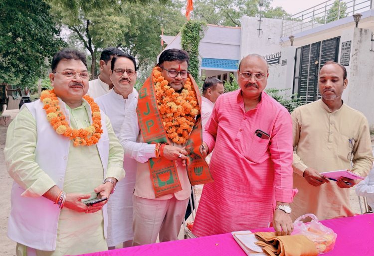 राधेश्याम सोनी ने सरदार पटेल के आदर्शों पर चलने का किया आह्वान, नवनियुक्त जिलाध्यक्ष सूर्य प्रकाश वर्मा का हुआ स्वागत